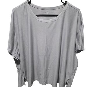Old Navy Light Gray Relaxed Short Sleeve Tee